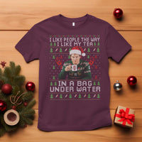 Funny Christmas Crime Drama T Shirt I Like People The Way I Like My Tea In A Bag Under Water - Wonder Print Shop