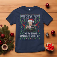 Funny Christmas Crime Drama T Shirt I Like People The Way I Like My Tea In A Bag Under Water - Wonder Print Shop