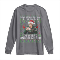 Funny Christmas Crime Drama Long Sleeve Shirt I Like People The Way I Like My Tea In A Bag Under Water - Wonder Print Shop