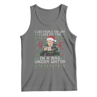 Funny Christmas Crime Drama Tank Top I Like People The Way I Like My Tea In A Bag Under Water - Wonder Print Shop