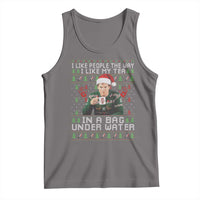 Funny Christmas Crime Drama Tank Top I Like People The Way I Like My Tea In A Bag Under Water - Wonder Print Shop