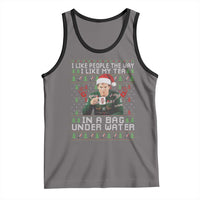 Funny Christmas Crime Drama Tank Top I Like People The Way I Like My Tea In A Bag Under Water - Wonder Print Shop