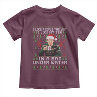 Funny Christmas Crime Drama Toddler T Shirt I Like People The Way I Like My Tea In A Bag Under Water - Wonder Print Shop
