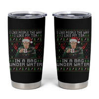 Funny Christmas Crime Drama Tumbler Cup I Like People The Way I Like My Tea In A Bag Under Water - Wonder Print Shop