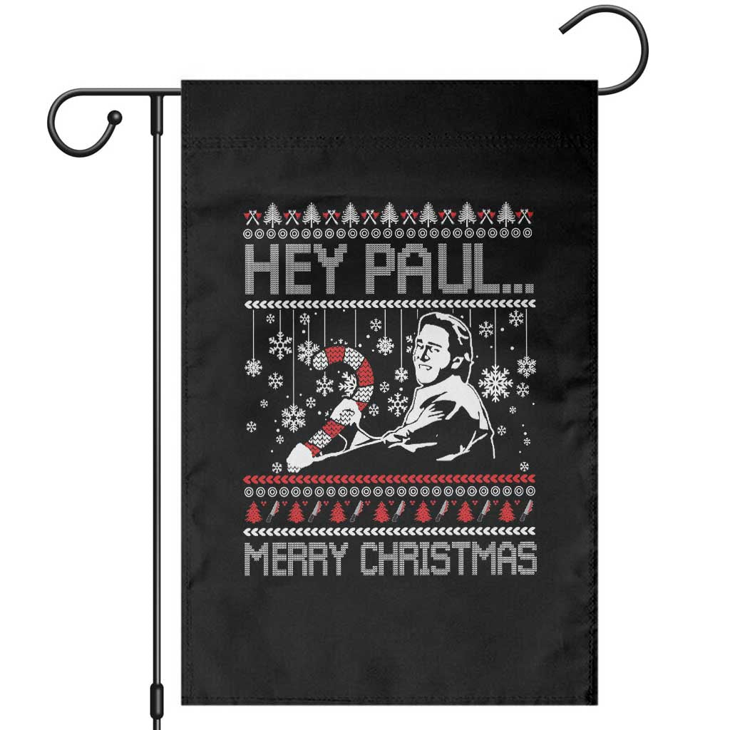 Funny Christmas Psycho Garden Flag Hey Paul Merry Christmas Serrial Killer Movie - Wonder Print Shop