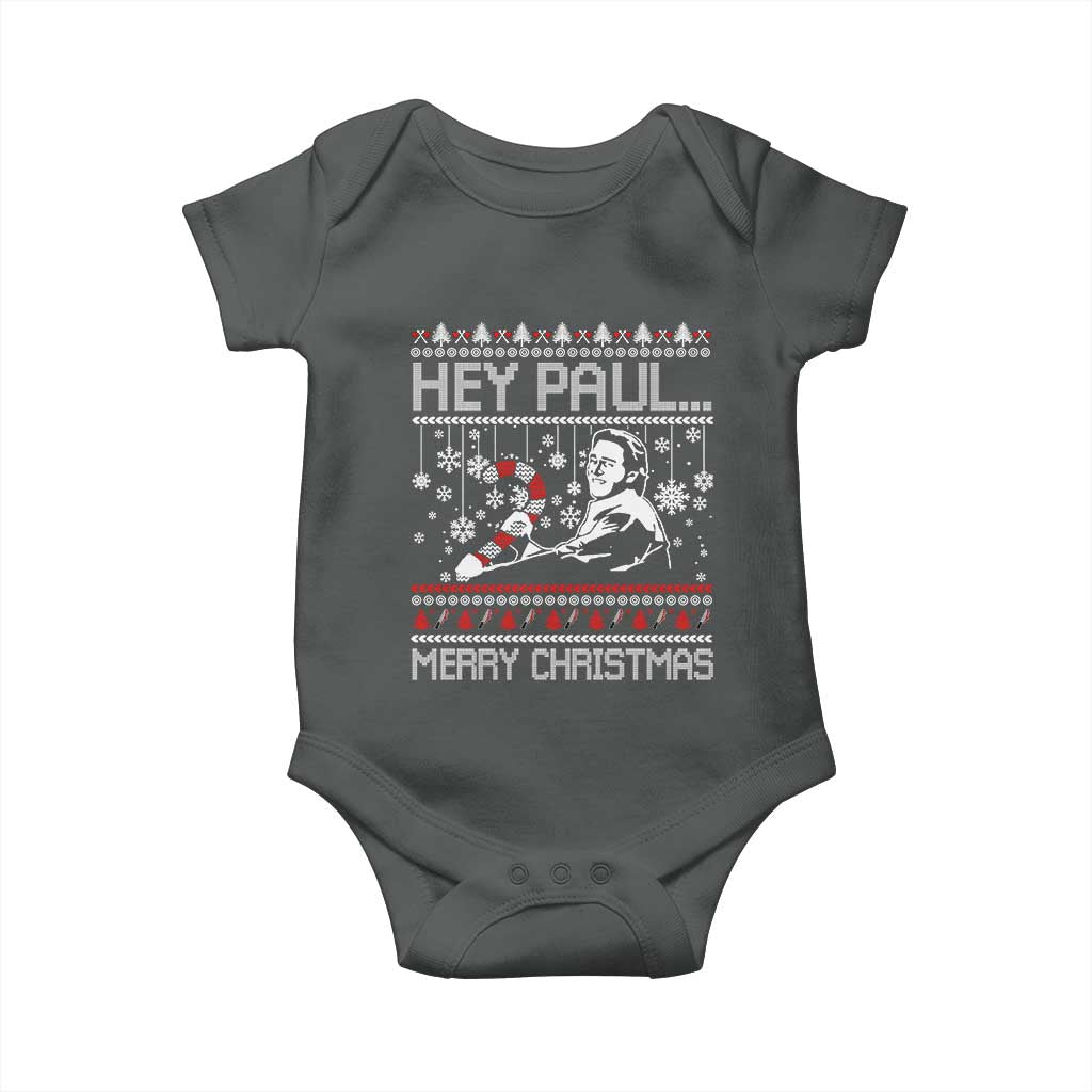Funny Christmas Psycho Baby Onesie Hey Paul Merry Christmas Serrial Killer Movie - Wonder Print Shop