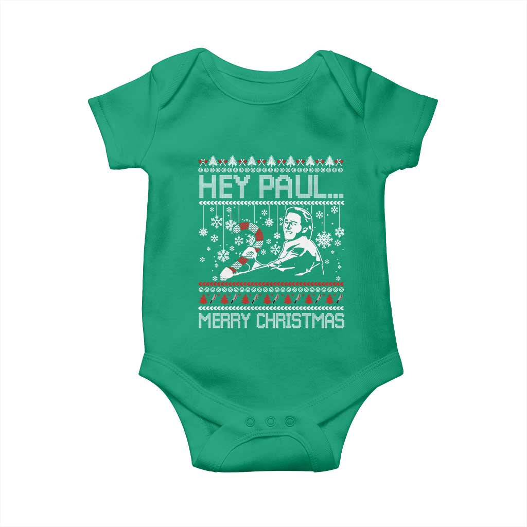 Funny Christmas Psycho Baby Onesie Hey Paul Merry Christmas Serrial Killer Movie - Wonder Print Shop