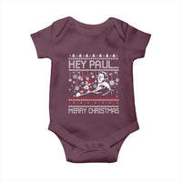 Funny Christmas Psycho Baby Onesie Hey Paul Merry Christmas Serrial Killer Movie - Wonder Print Shop