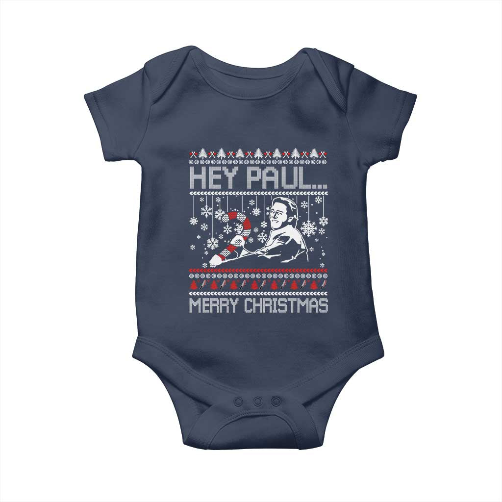 Funny Christmas Psycho Baby Onesie Hey Paul Merry Christmas Serrial Killer Movie - Wonder Print Shop