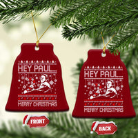 Funny Christmas Psycho Ceramic Ornament Hey Paul Merry Christmas Serrial Killer Movie - Wonder Print Shop