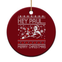 Funny Christmas Psycho Ceramic Ornament Hey Paul Merry Christmas Serrial Killer Movie - Wonder Print Shop