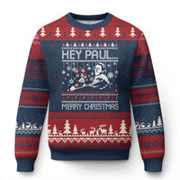 Funny Xmas Psycho Ugly Christmas Sweater Hey Paul Merry Xmas Serrial Killer Movie - Wonder Print Shop