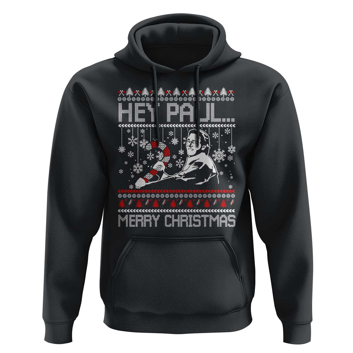 Funny Christmas Psycho Hoodie Hey Paul Merry Christmas Serrial Killer Movie - Wonder Print Shop