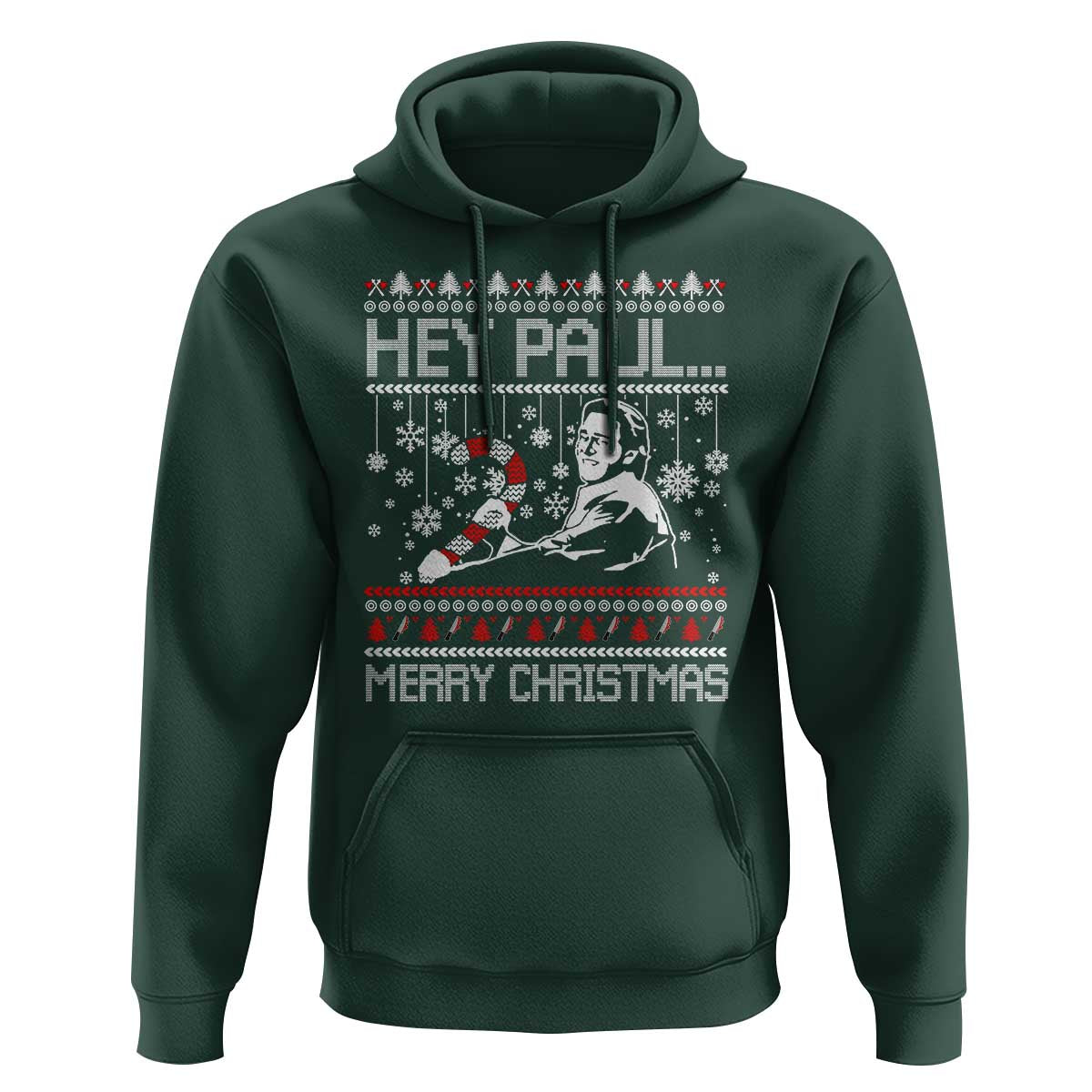 Funny Christmas Psycho Hoodie Hey Paul Merry Christmas Serrial Killer Movie - Wonder Print Shop