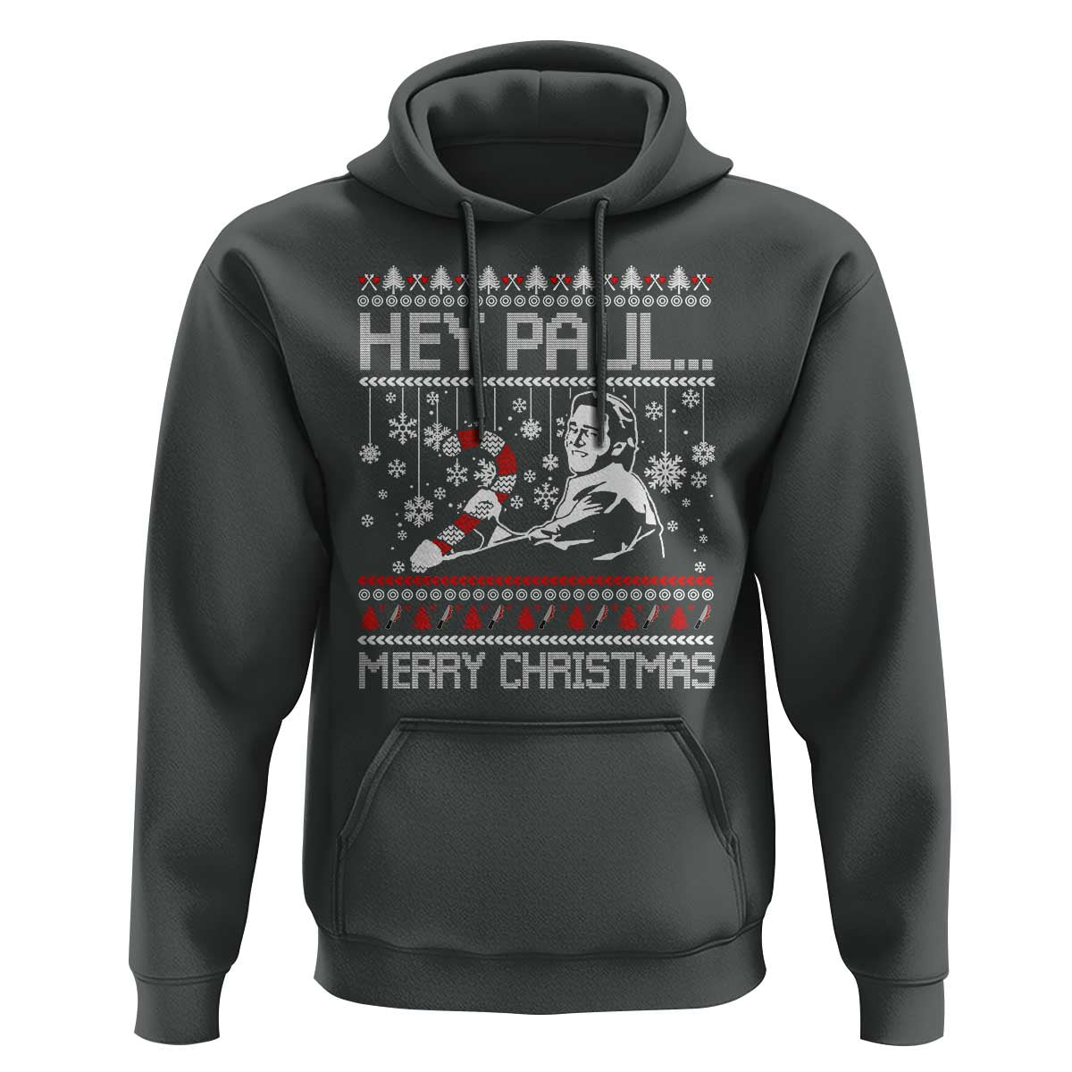 Funny Christmas Psycho Hoodie Hey Paul Merry Christmas Serrial Killer Movie - Wonder Print Shop