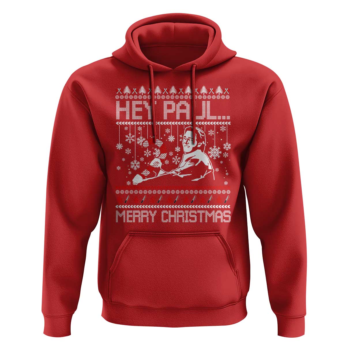 Funny Christmas Psycho Hoodie Hey Paul Merry Christmas Serrial Killer Movie - Wonder Print Shop