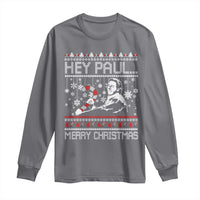 Funny Christmas Psycho Long Sleeve Shirt Hey Paul Merry Christmas Serrial Killer Movie - Wonder Print Shop