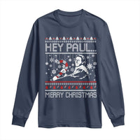 Funny Christmas Psycho Long Sleeve Shirt Hey Paul Merry Christmas Serrial Killer Movie - Wonder Print Shop