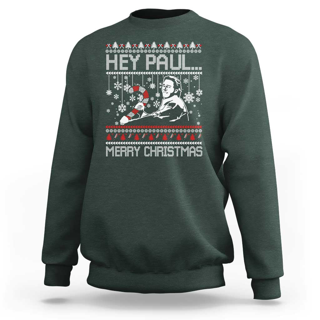 Funny Christmas Psycho Sweatshirt Hey Paul Merry Christmas Serrial Killer Movie - Wonder Print Shop