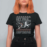 Funny Christmas Psycho T Shirt For Women Hey Paul Merry Christmas Serrial Killer Movie - Wonder Print Shop