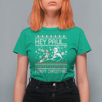 Funny Christmas Psycho T Shirt For Women Hey Paul Merry Christmas Serrial Killer Movie - Wonder Print Shop