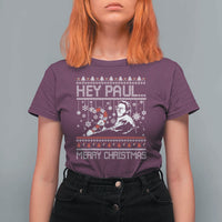 Funny Christmas Psycho T Shirt For Women Hey Paul Merry Christmas Serrial Killer Movie - Wonder Print Shop