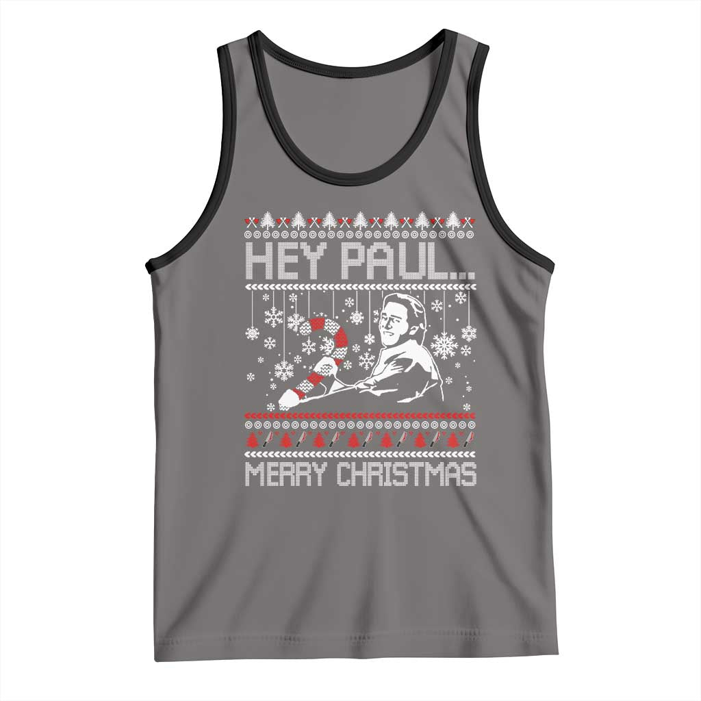 Funny Christmas Psycho Tank Top Hey Paul Merry Christmas Serrial Killer Movie - Wonder Print Shop