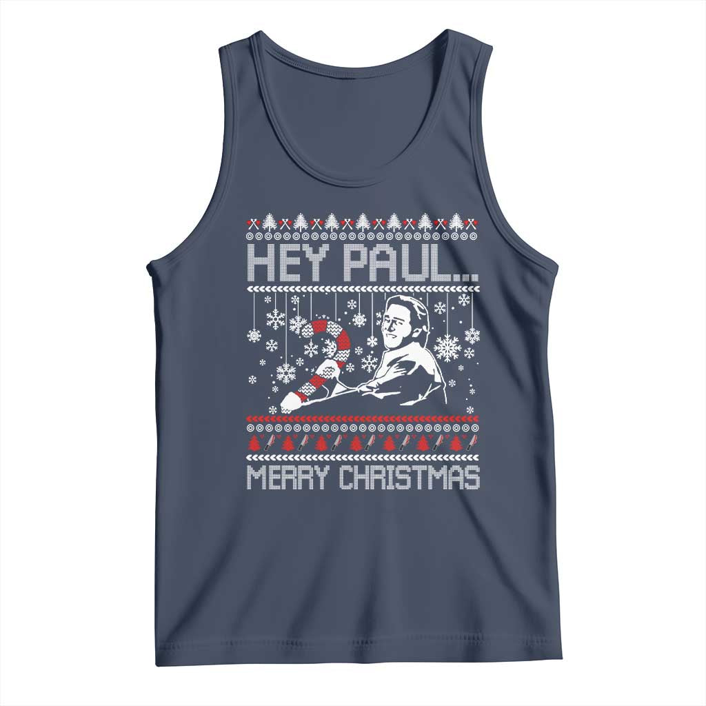 Funny Christmas Psycho Tank Top Hey Paul Merry Christmas Serrial Killer Movie - Wonder Print Shop