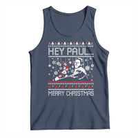 Funny Christmas Psycho Tank Top Hey Paul Merry Christmas Serrial Killer Movie - Wonder Print Shop