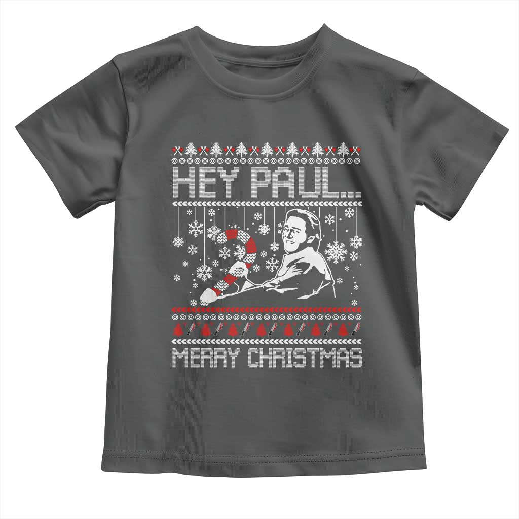 Funny Christmas Psycho Toddler T Shirt Hey Paul Merry Christmas Serrial Killer Movie - Wonder Print Shop