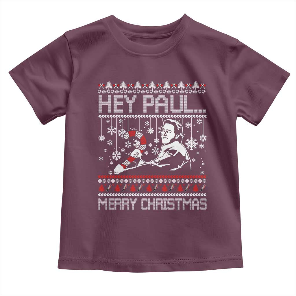 Funny Christmas Psycho Toddler T Shirt Hey Paul Merry Christmas Serrial Killer Movie - Wonder Print Shop