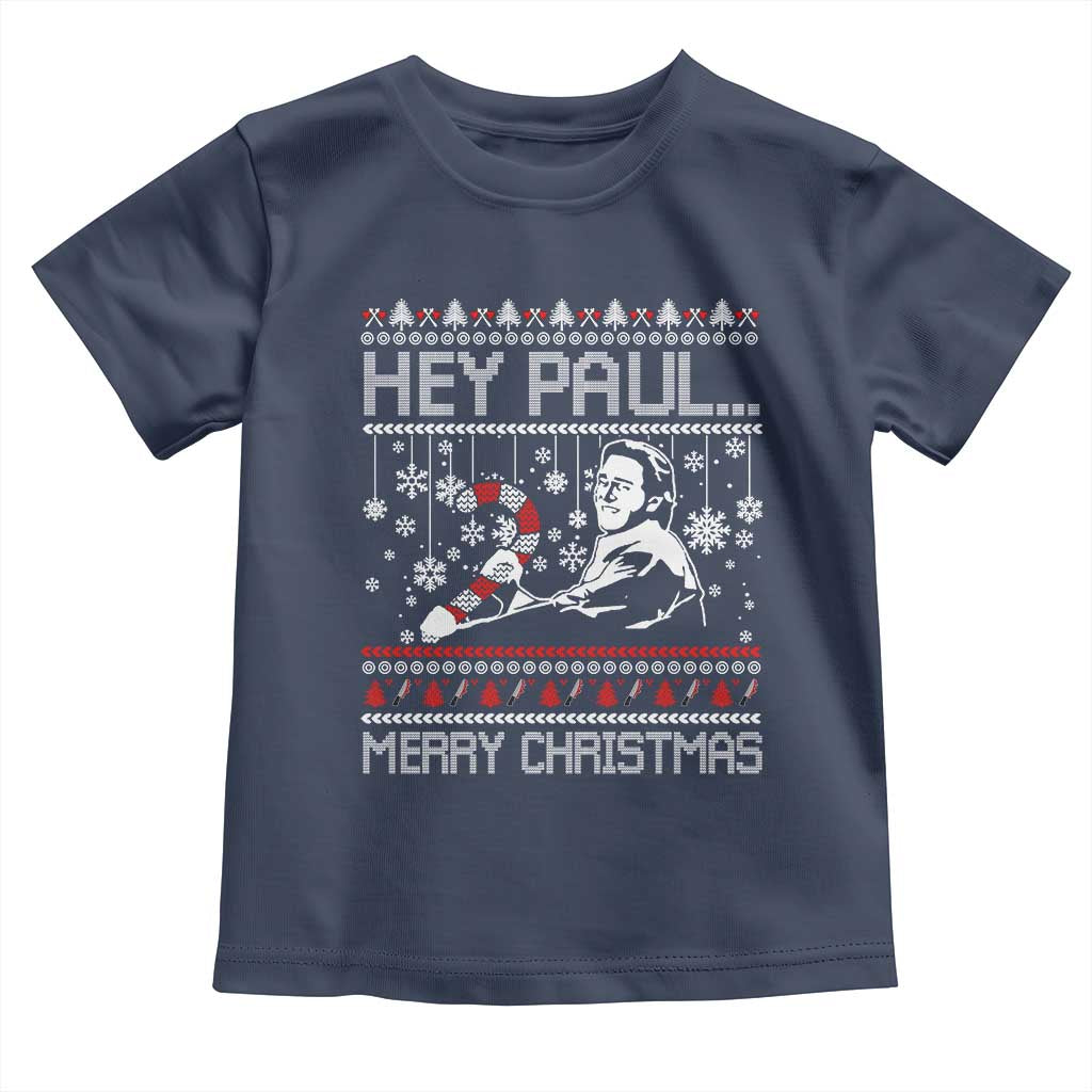 Funny Christmas Psycho Toddler T Shirt Hey Paul Merry Christmas Serrial Killer Movie - Wonder Print Shop