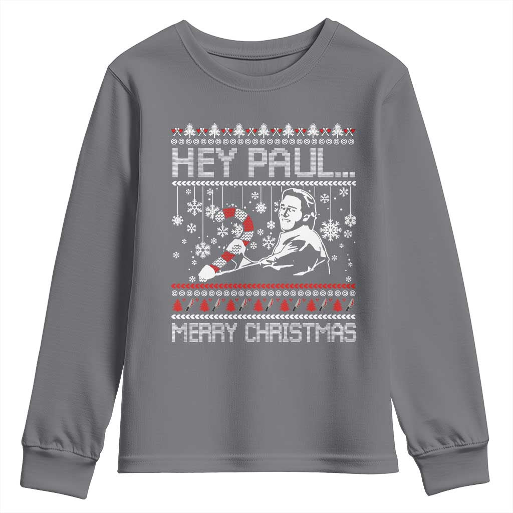 Funny Christmas Psycho Youth Sweatshirt Hey Paul Merry Christmas Serrial Killer Movie - Wonder Print Shop