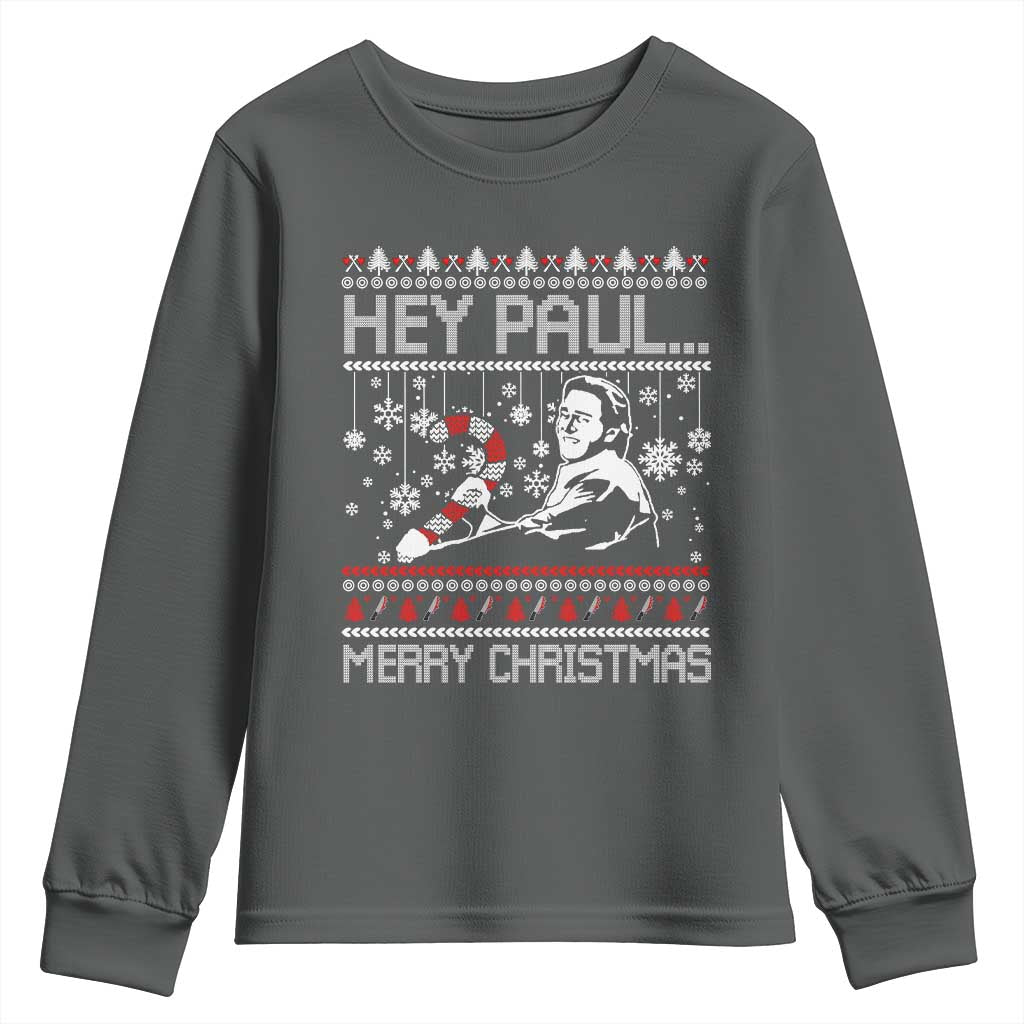 Funny Christmas Psycho Youth Sweatshirt Hey Paul Merry Christmas Serrial Killer Movie - Wonder Print Shop
