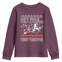 Funny Christmas Psycho Youth Sweatshirt Hey Paul Merry Christmas Serrial Killer Movie - Wonder Print Shop