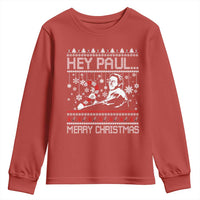 Funny Christmas Psycho Youth Sweatshirt Hey Paul Merry Christmas Serrial Killer Movie - Wonder Print Shop