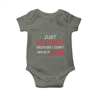 Funny Just Feliz Navi Because I Don't Have A Dad Christmas Baby Onesie - Wonder Print Shop