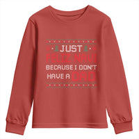 Funny Just Feliz Navi Because I Don't Have A Dad Christmas Youth Sweatshirt - Wonder Print Shop