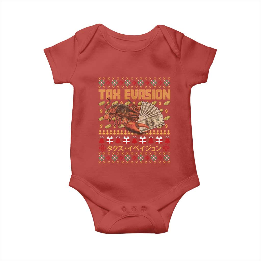 Tax Evasion Lobster Christmas Baby Onesie Funny Sarcasm Oddly Specific Meme - Wonder Print Shop