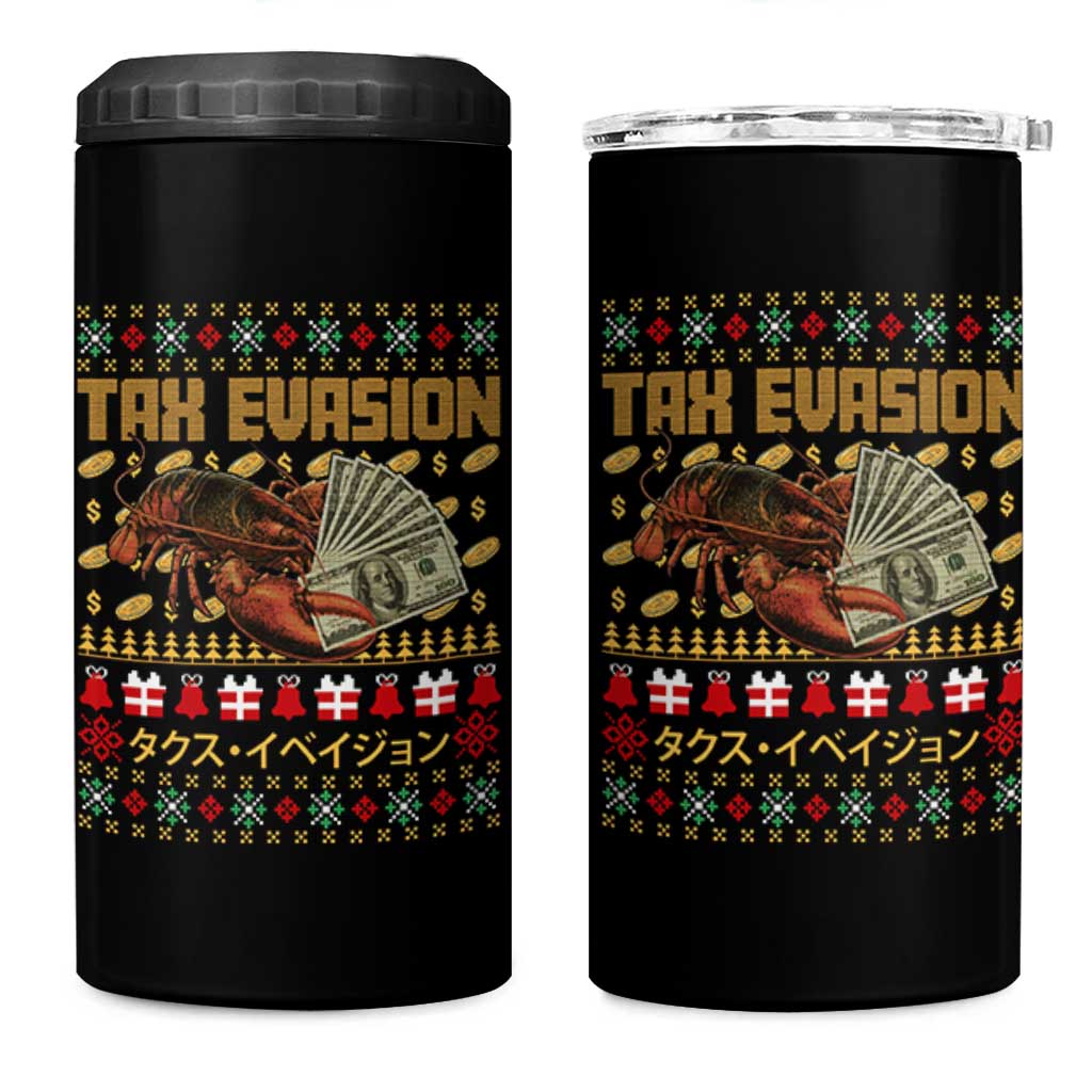 Tax Evasion Lobster Christmas 4 in 1 Can Cooler Tumbler Funny Sarcasm Oddly Specific Meme - Wonder Print Shop
