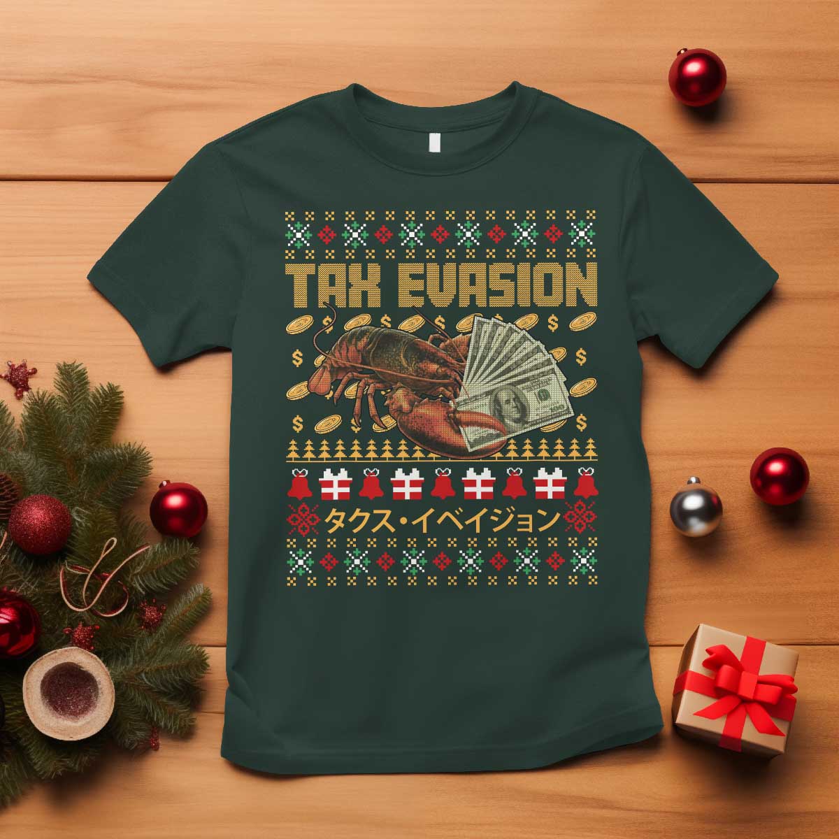 Tax Evasion Lobster Christmas T Shirt Funny Sarcasm Oddly Specific Meme - Wonder Print Shop