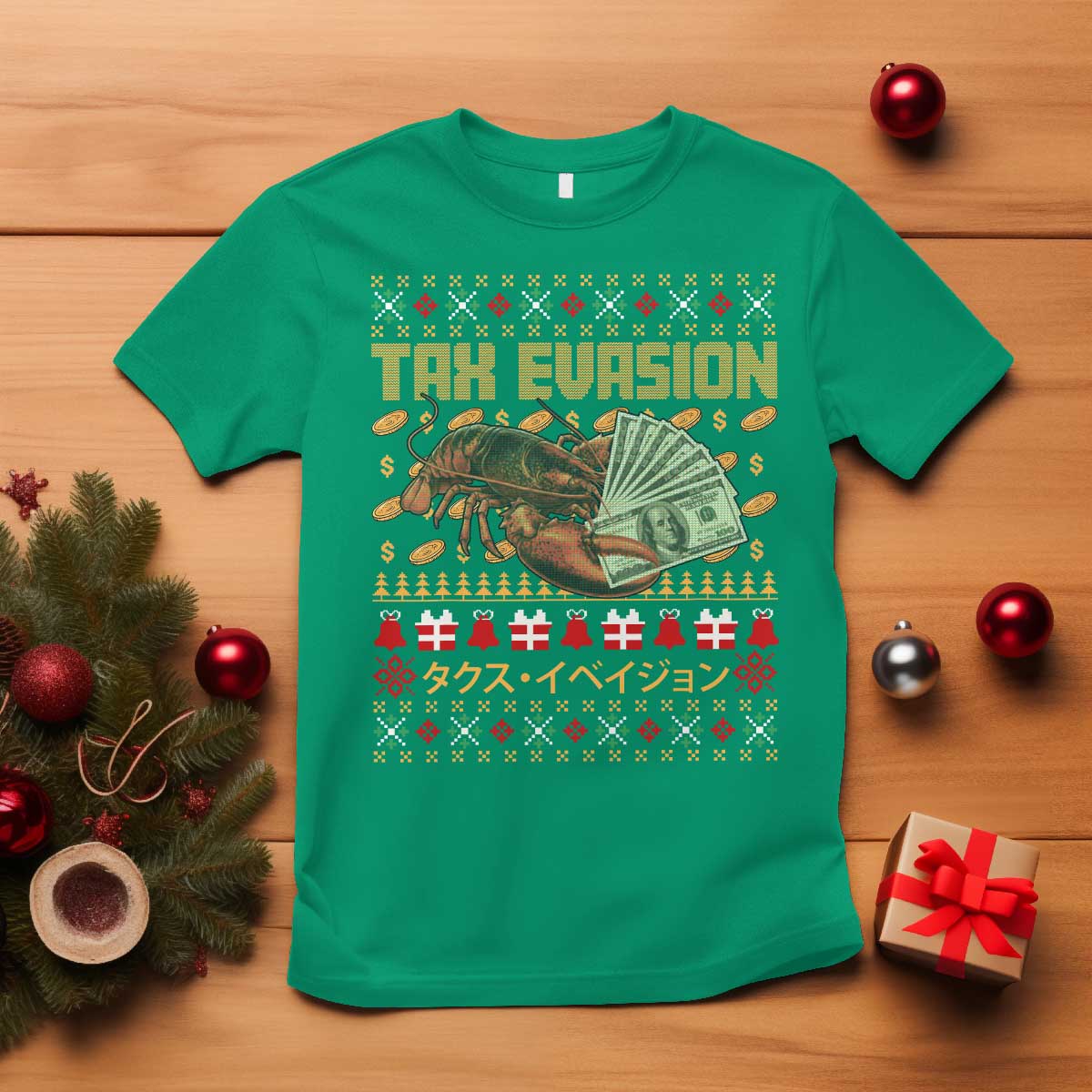 Tax Evasion Lobster Christmas T Shirt Funny Sarcasm Oddly Specific Meme - Wonder Print Shop