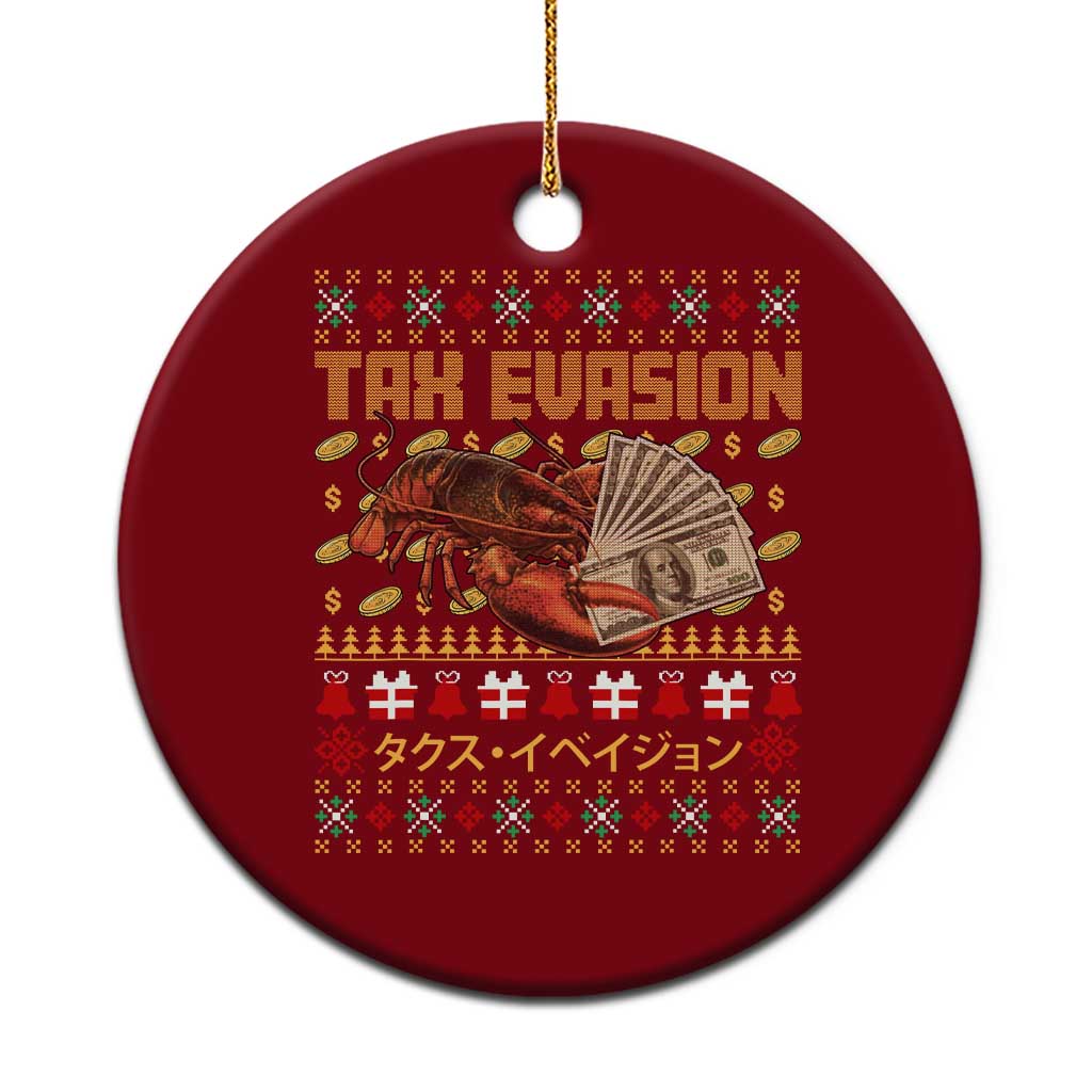 Tax Evasion Lobster Christmas Ceramic Ornament Funny Sarcasm Oddly Specific Meme - Wonder Print Shop