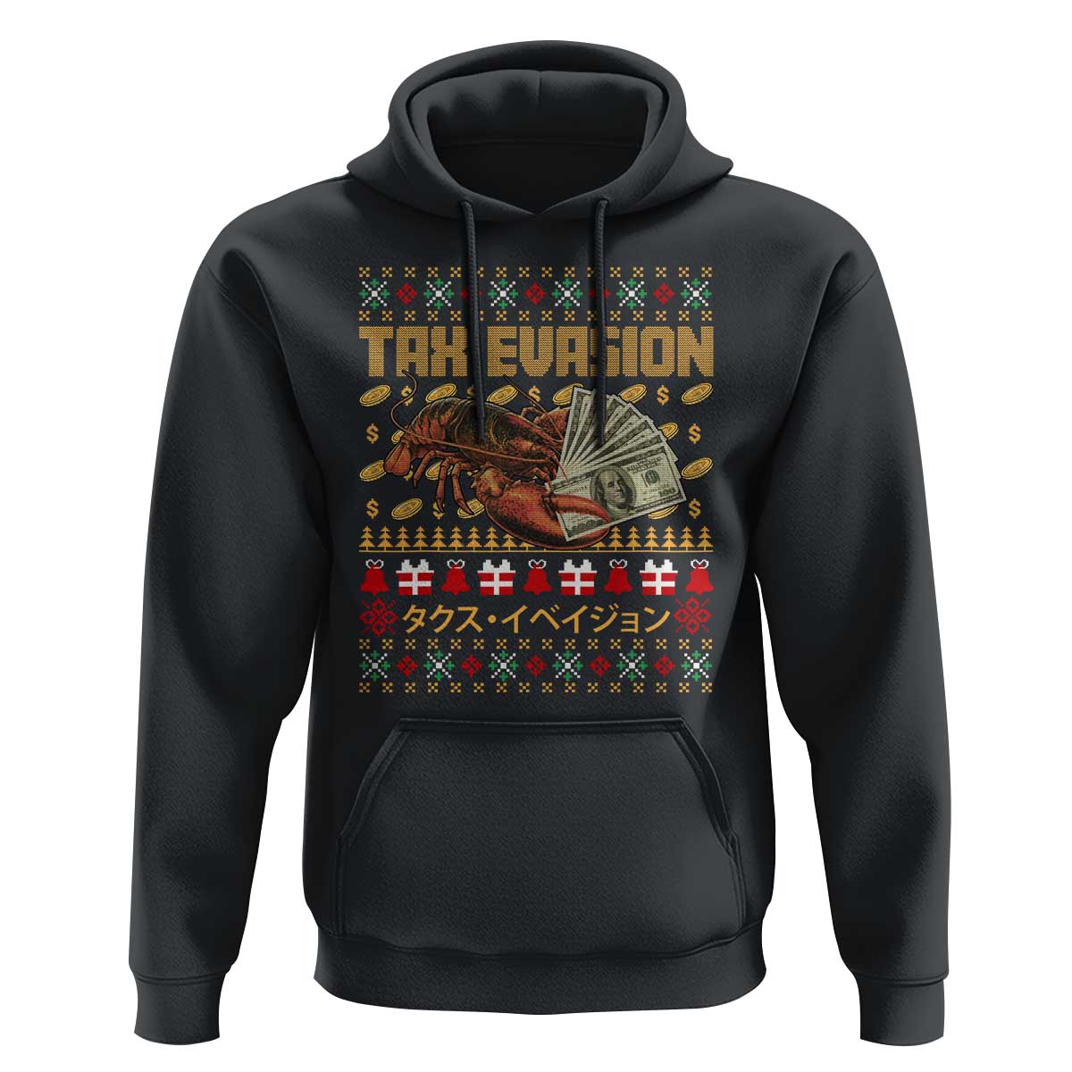 Tax Evasion Lobster Christmas Hoodie Funny Sarcasm Oddly Specific Meme - Wonder Print Shop