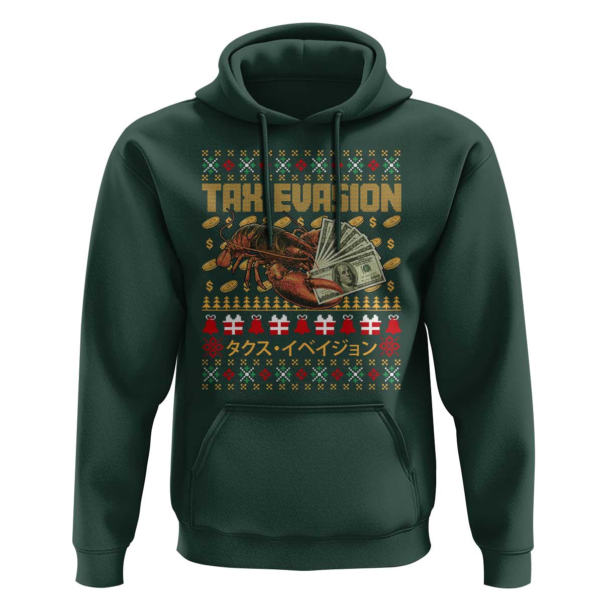 Tax Evasion Lobster Christmas Hoodie Funny Sarcasm Oddly Specific Meme - Wonder Print Shop