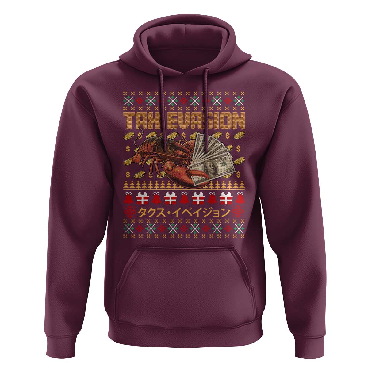 Tax Evasion Lobster Christmas Hoodie Funny Sarcasm Oddly Specific Meme - Wonder Print Shop