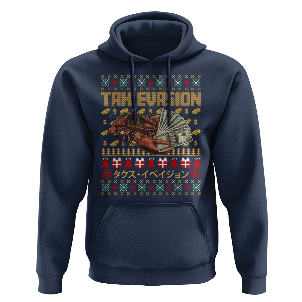 Tax Evasion Lobster Christmas Hoodie Funny Sarcasm Oddly Specific Meme - Wonder Print Shop
