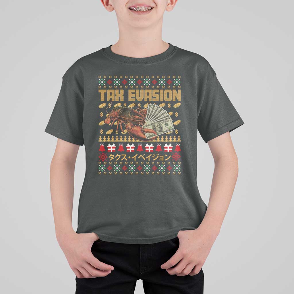 Tax Evasion Lobster Christmas T Shirt For Kid Funny Sarcasm Oddly Specific Meme - Wonder Print Shop