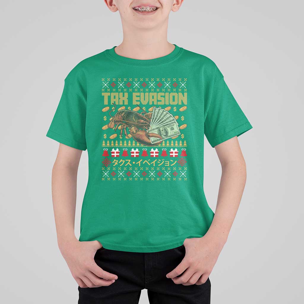 Tax Evasion Lobster Christmas T Shirt For Kid Funny Sarcasm Oddly Specific Meme - Wonder Print Shop