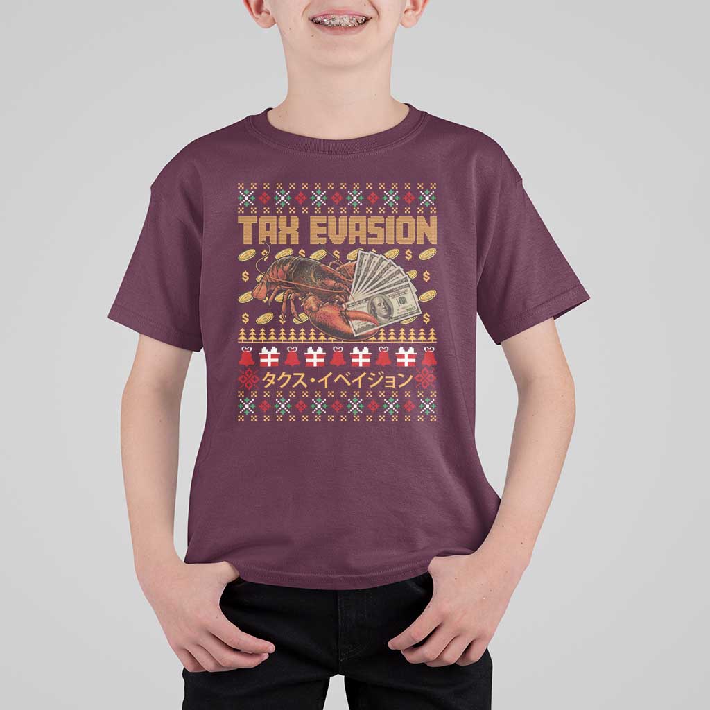 Tax Evasion Lobster Christmas T Shirt For Kid Funny Sarcasm Oddly Specific Meme - Wonder Print Shop